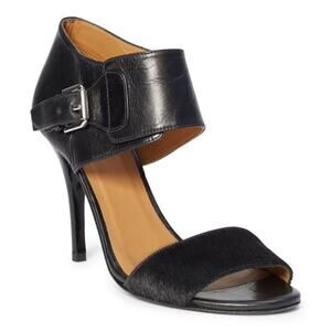 Polo Ralph Lauren Black Raelyn Leather Sandals 38